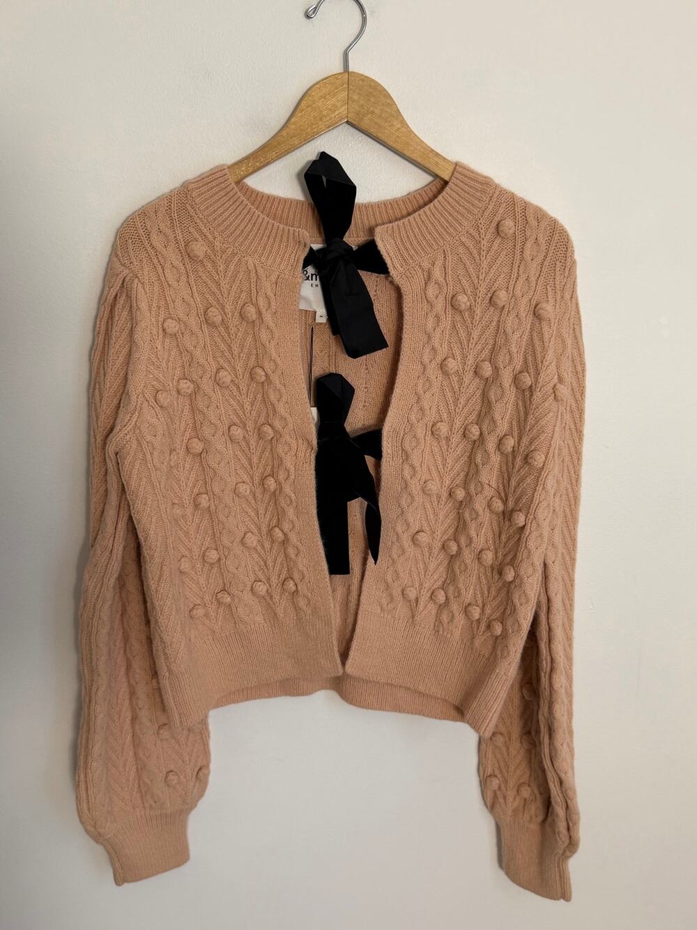 &merci NWT tie front sweater cardigan size medium
